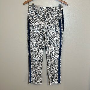 Isabel Etoile Marant Floral Print Raw Hem Jeans